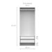 [OUTLET] Guarda-Roupa Modulado New Tuyo 2 Gavetas e 1 Cabideiro Branco 90 cm