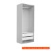 [OUTLET] Guarda-Roupa Modulado New Tuyo 2 Gavetas e 1 Cabideiro Branco 90 cm