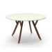 [OUTLET] Mesa de Jantar Redonda Ipiranga Off White e Amêndoa 120 cm