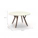 [OUTLET] Mesa de Jantar Redonda Ipiranga Off White e Amêndoa 120 cm