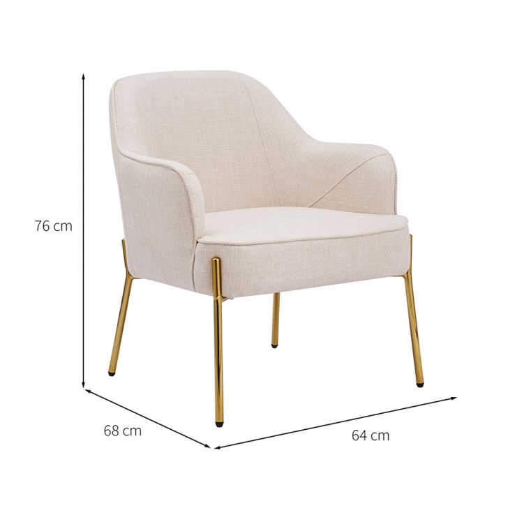[OUTLET] Poltrona Miss Bege Claro