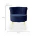 [OUTLET] Poltrona Olivia II Veludo Azul