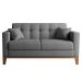 [OUTLET] Sofá 2 Lugares Narvik Linho Cinza