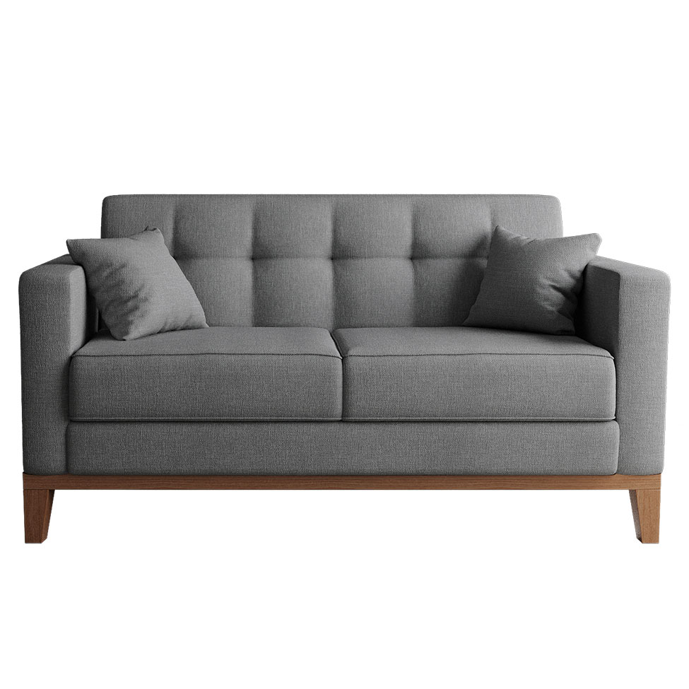 [OUTLET] Sofá 2 Lugares Narvik Linho Cinza