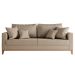 [OUTLET] Sofá 3 Lugares Beny Base de Madeira Linho Cotton Bege
