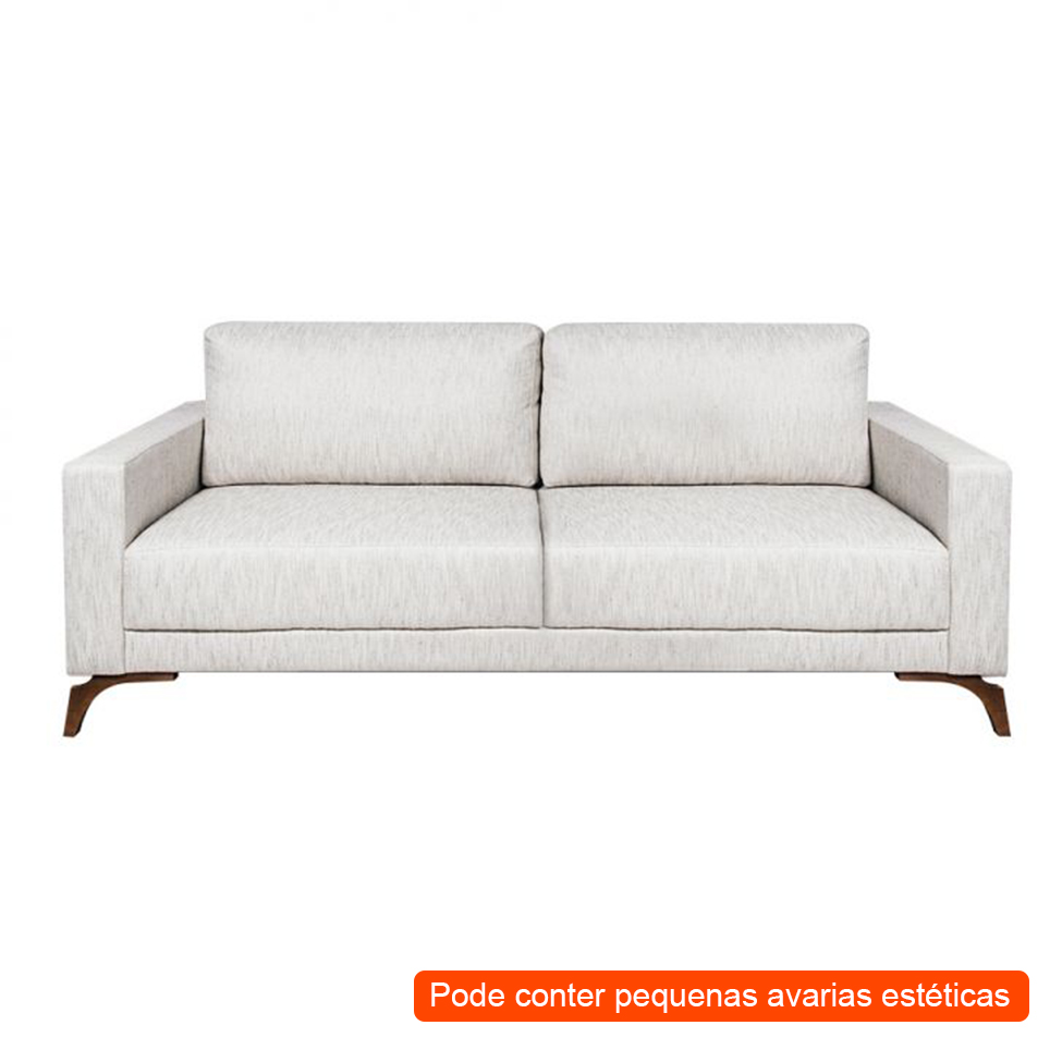 [OUTLET] Sofá 3 Lugares Henry Veludo Bege 190 cm