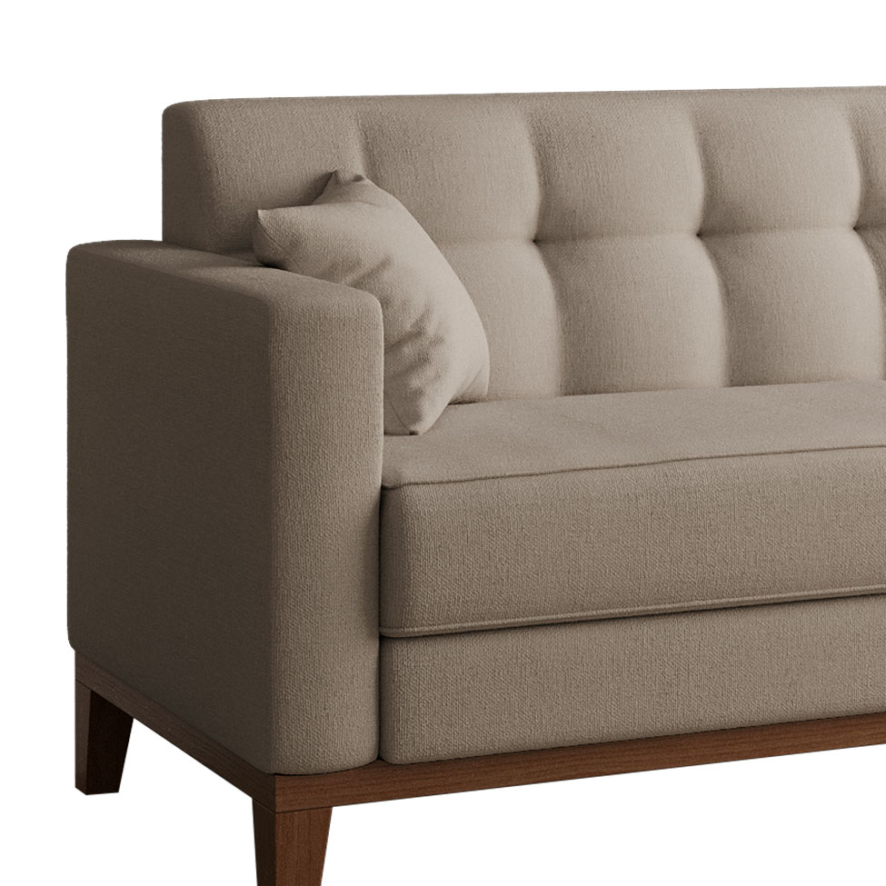 [OUTLET] Sofá 3 Lugares Narvik Linho Cru