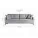 [OUTLET] Sofá 3 Lugares Viena Linho Cinza 190 cm