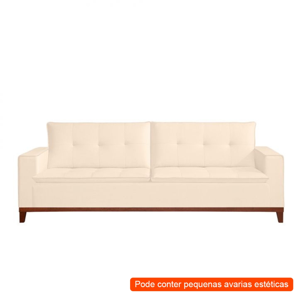 [OUTLET] Sofá 4 Lugares Holborn Linho Off White 260 cm