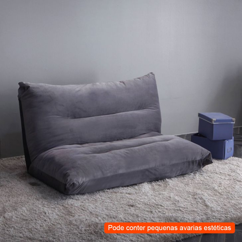 [OUTLET] Sofá Futon Solteiro Cagliari Cinza