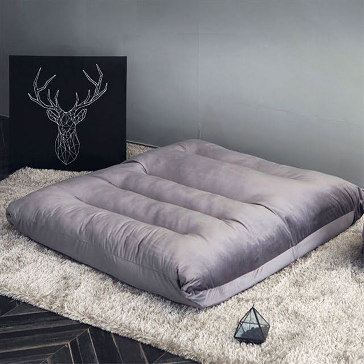[OUTLET] Sofá Futon Solteiro Cagliari Cinza