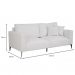 [OUTLET] Sofá Unne 3 Lugares com Molas Ensacadas Bouclé Off White 200 cm