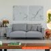 [OUTLET] Sofá Unne 3 Lugares com Molas Ensacadas Linho Cinza 200 cm