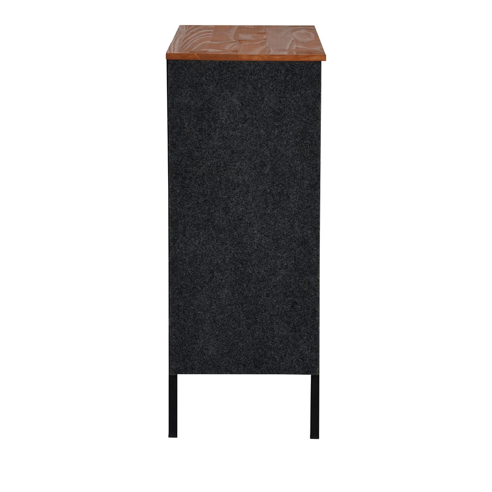 Aparador Bourbon para Pet Amêndoa Rustico e Preto