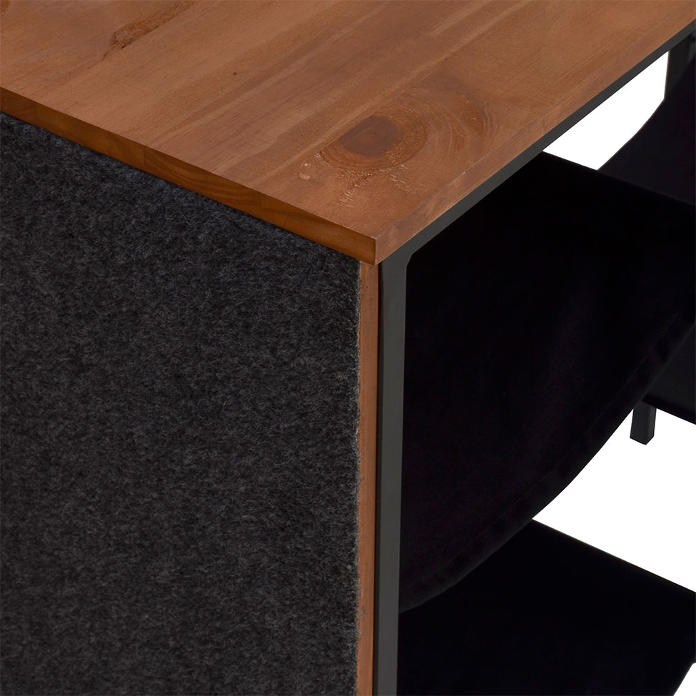 Aparador Bourbon para Pet Amêndoa Rustico e Preto