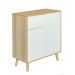 Aparador Buffet Enid 1 GVT 2 PT Branco e Natural