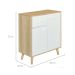 Aparador Buffet Enid 1 GVT 2 PT Branco e Natural