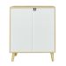 Aparador Buffet Enid 1 GVT 2 PT Branco e Natural