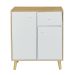 Aparador Buffet Enid 1 GVT 2 PT Branco e Natural
