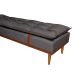 Banco 2 Lugares Drop Cinza e Avelã 160 cm