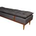 Banco 2 Lugares Drop Cinza e Imbuia 140 cm