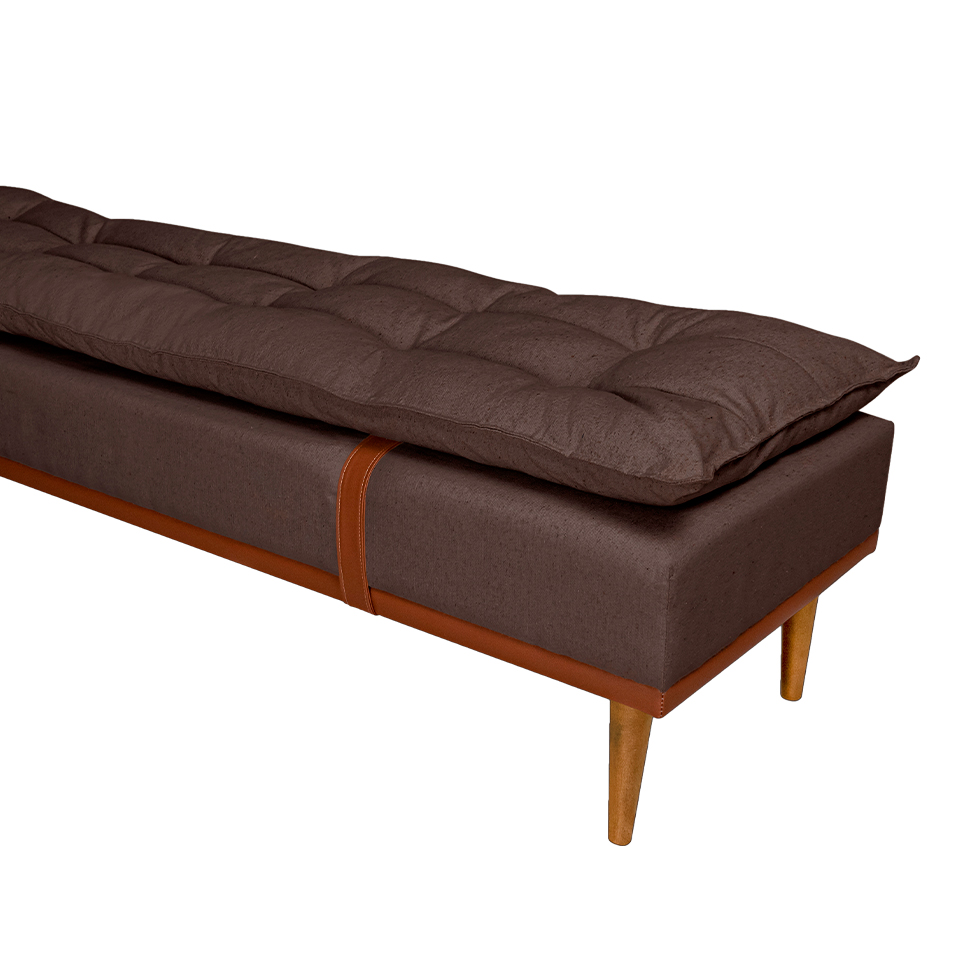 Banco 2 Lugares Drop Marrom e Avelã 160 cm