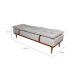 Banco 2 Lugares Drop Off White e Natural 160 cm