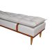 Banco 2 Lugares Drop Off White e Natural 160 cm