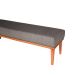 Banco 2 Lugares Grazi Cinza e Castanho 160 cm