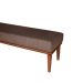 Banco 2 Lugares Grazi Marrom e Amêndoa 140 cm