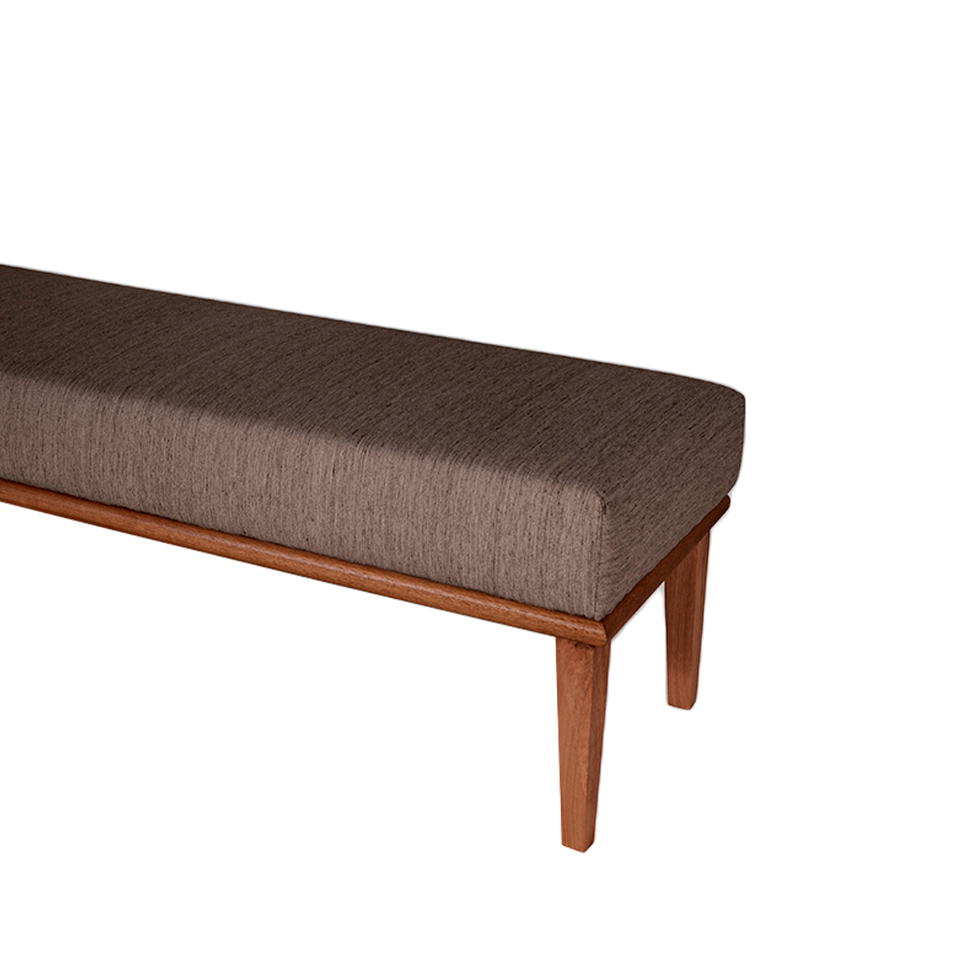 Banco 2 Lugares Grazi Marrom e Amêndoa 140 cm