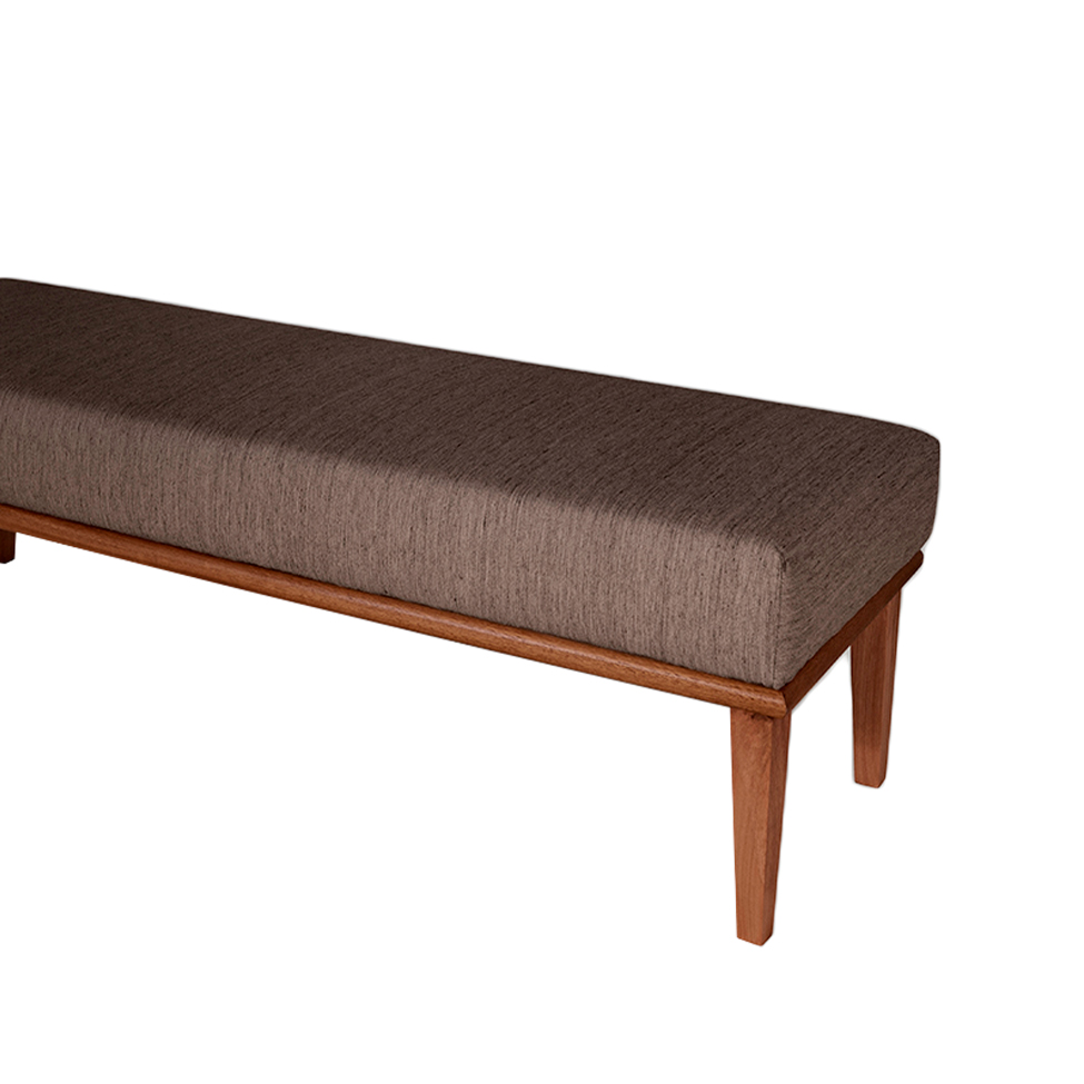 Banco 2 Lugares Grazi Marrom e Amêndoa 160 cm