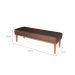 Banco 2 Lugares Grazi Marrom e Castanho 140 cm