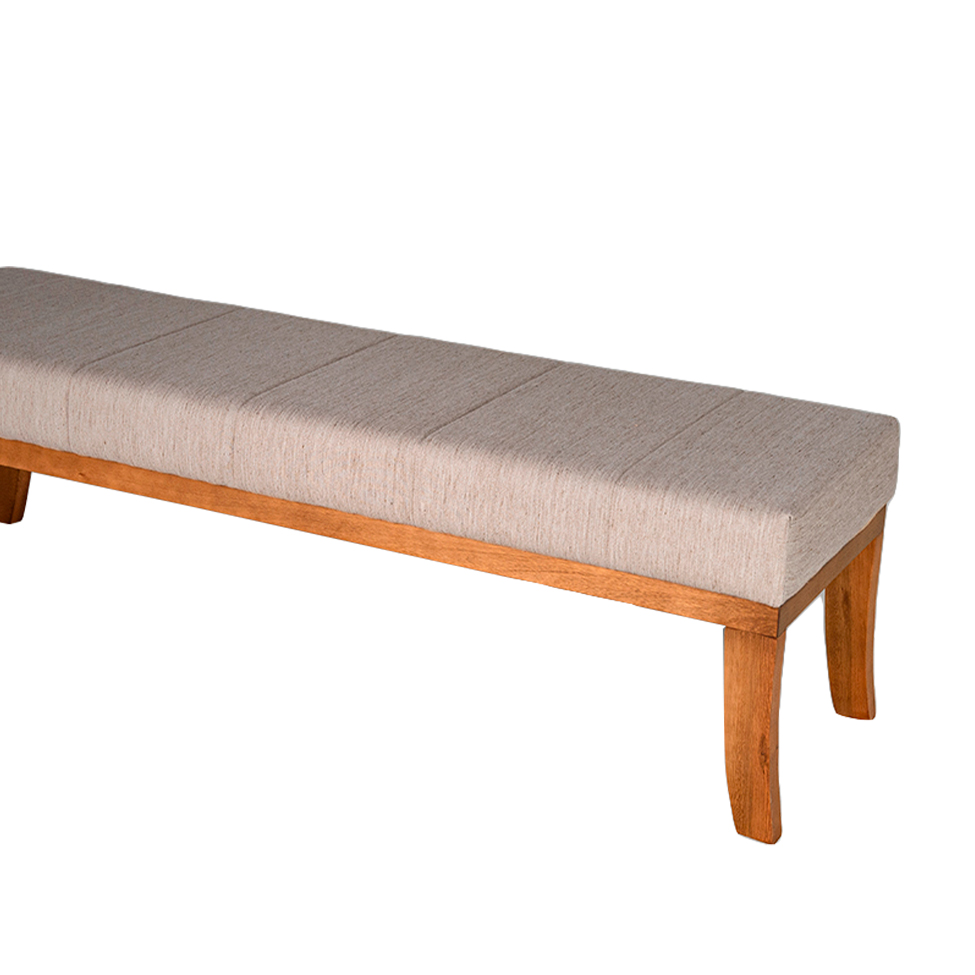 Banco 2 Lugares Lucia Bege e Castanho 140 cm