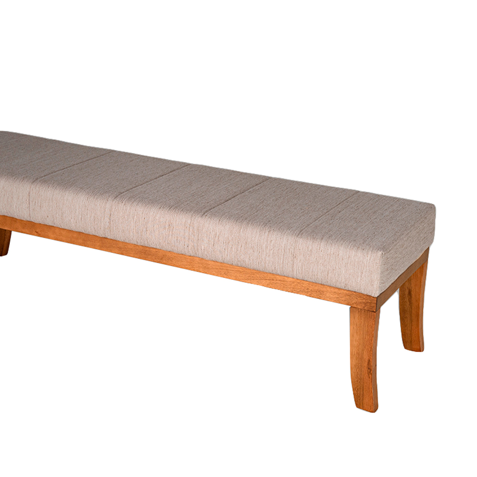 Banco 2 Lugares Lucia Bege e Castanho 160 cm