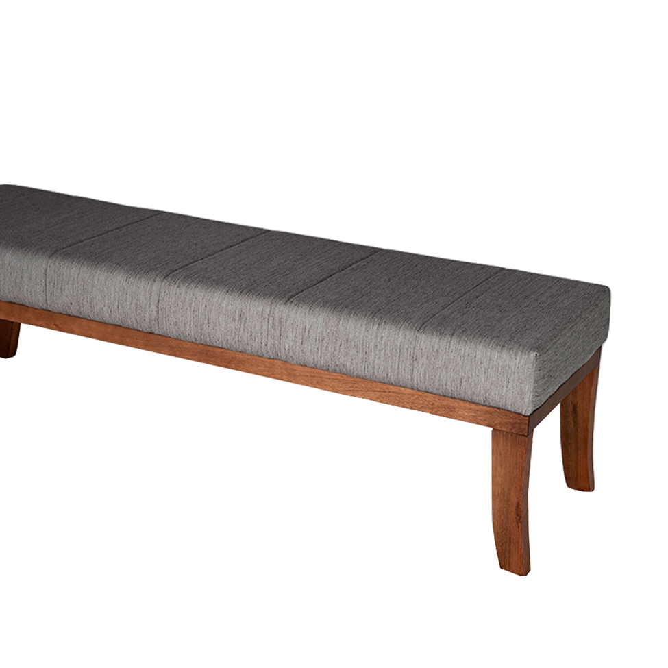 Banco 2 Lugares Lucia Cinza e Amêndoa 140 cm