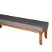 Banco 2 Lugares Lucia Cinza e Castanho 140 cm
