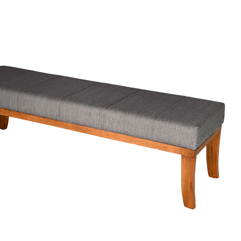 Banco 2 Lugares Lucia Cinza e Castanho 140 cm