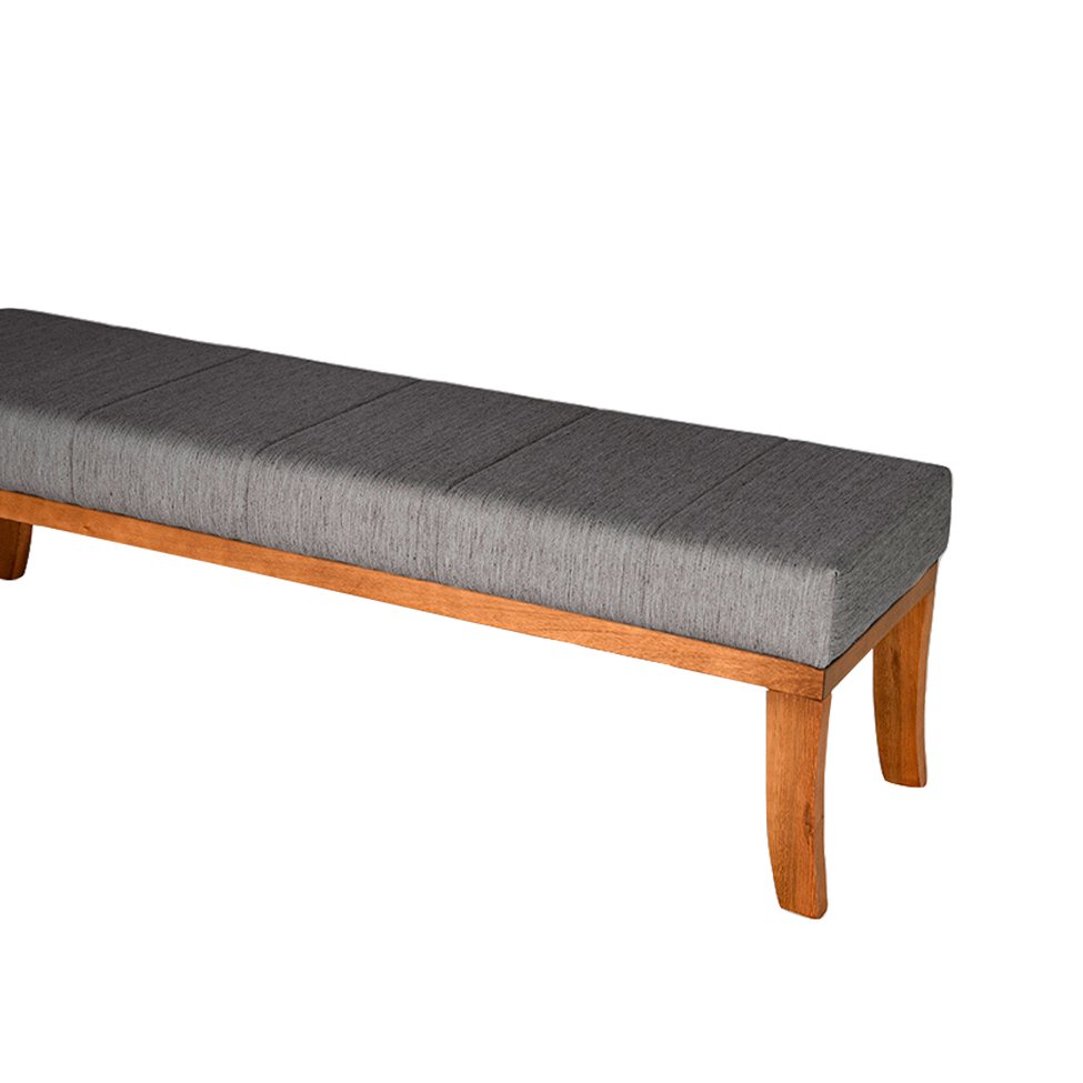 Banco 2 Lugares Lucia Cinza e Castanho 160 cm