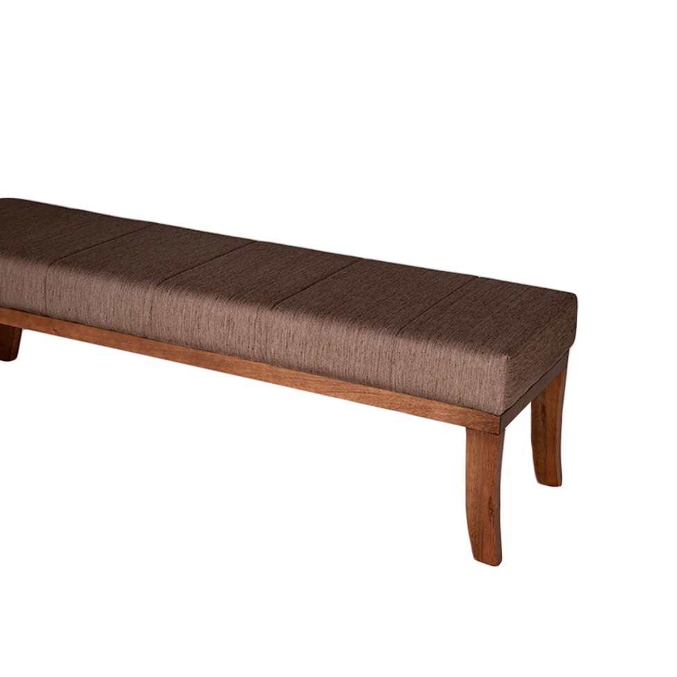 Banco 2 Lugares Lucia Marrom e Amêndoa 140 cm