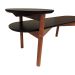 Banco com Mesa de Apoio Tori Amêndoa e Preto
