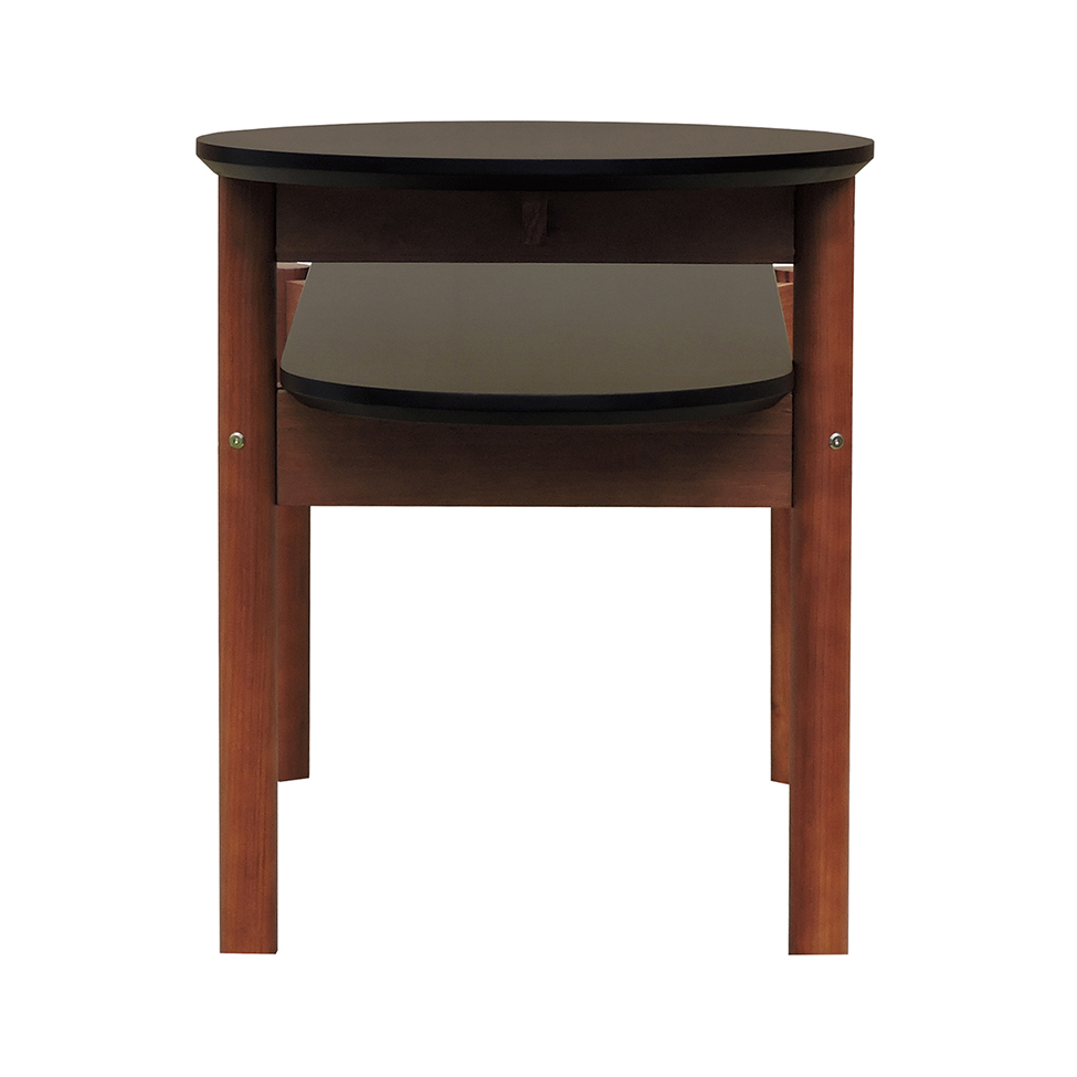 Banco com Mesa de Apoio Tori Amêndoa e Preto
