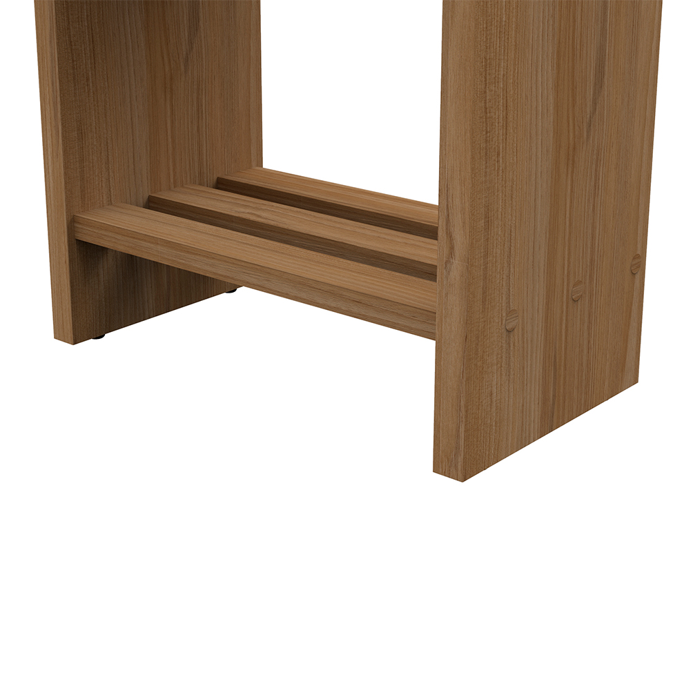 Banco com Sapateira Bamberg Amêndoa