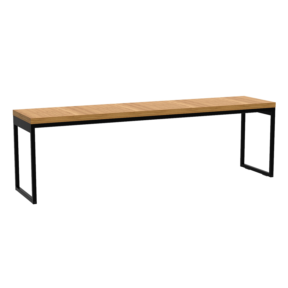 Banco de Jantar 2 Lugares Stanford Amêndoa e Preto 120 cm