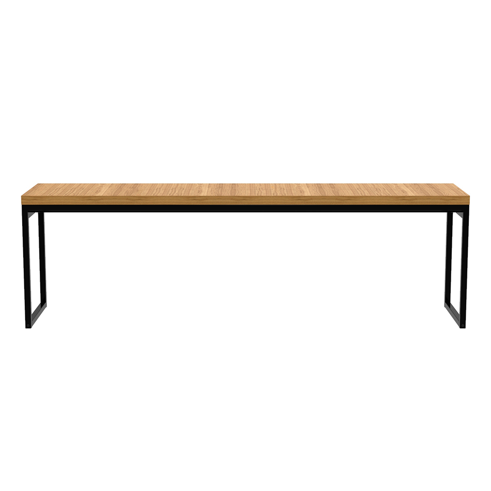Banco de Jantar 2 Lugares Stanford Amêndoa e Preto 120 cm