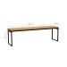 Banco de Jantar Industrial 2 Lugares Stanford Amêndoa e Preto 150 cm