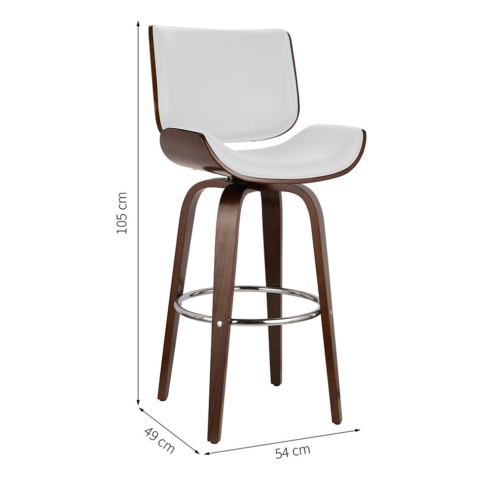 Banqueta Giratória Delft Branca