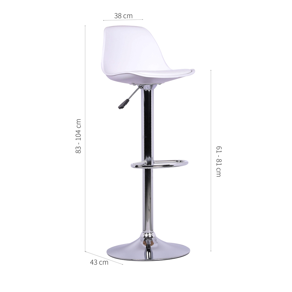 Banqueta Giratória Eames Branca