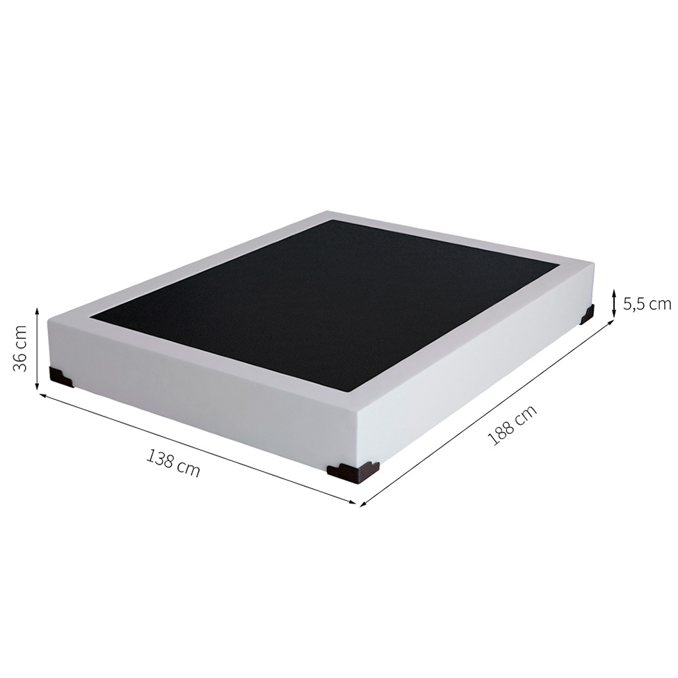 Base para Cama Box Casal Joe (36x138x188) Branca