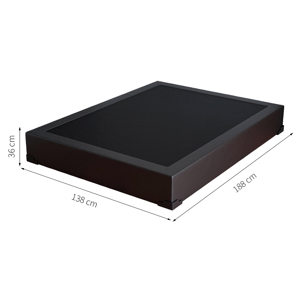 Base para Cama Box Casal Joe (36x138x188) Preta